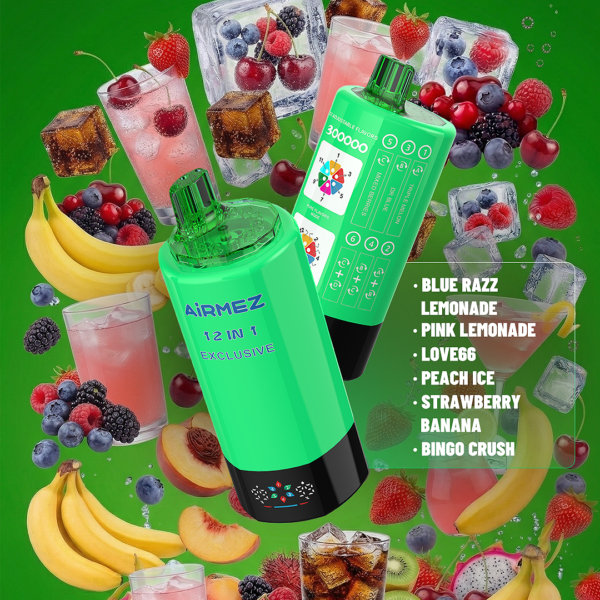 BLUE RAZZ LEMONADE、PINK LEMONADE、LOVE66、PEACH ICE、STRAWBERRY BANANA、BINGO CRUSH